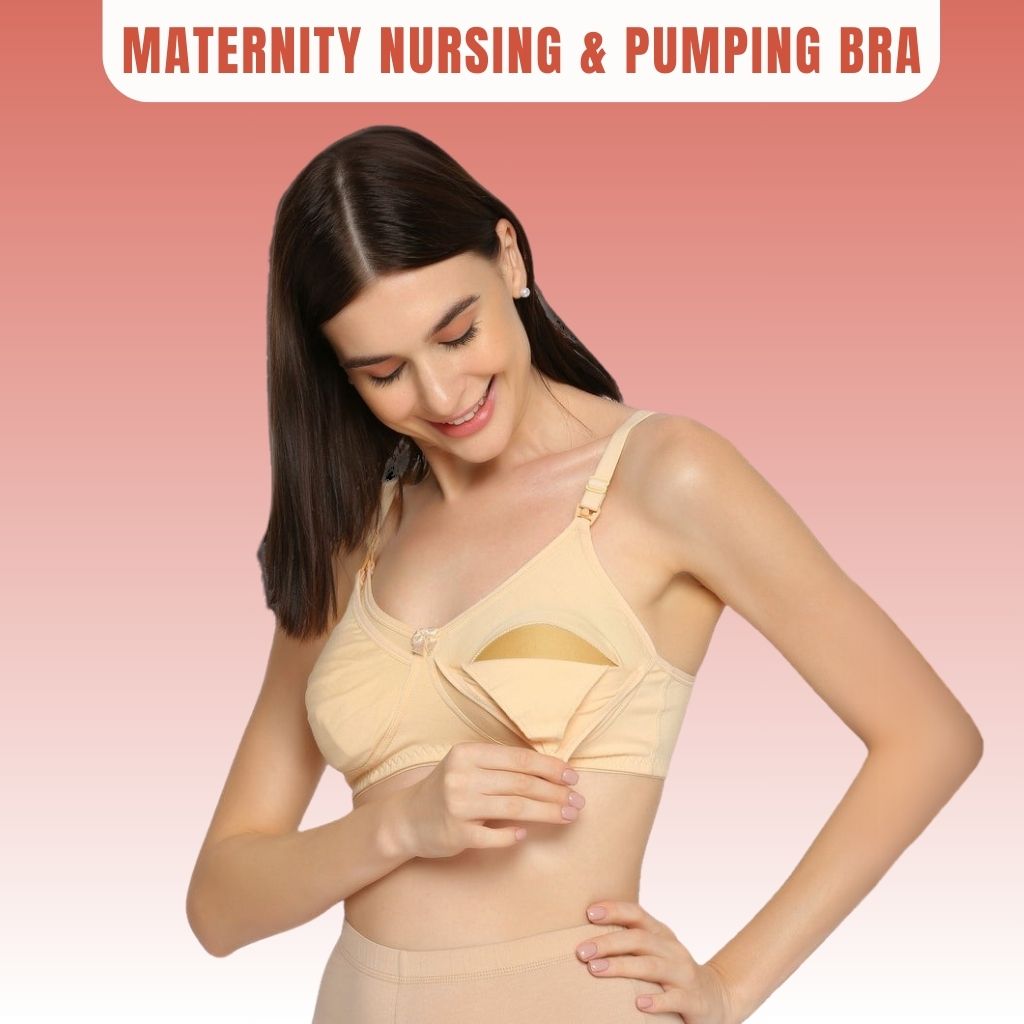 Maternity Nursing & Pumping Bra - Front Open buckle