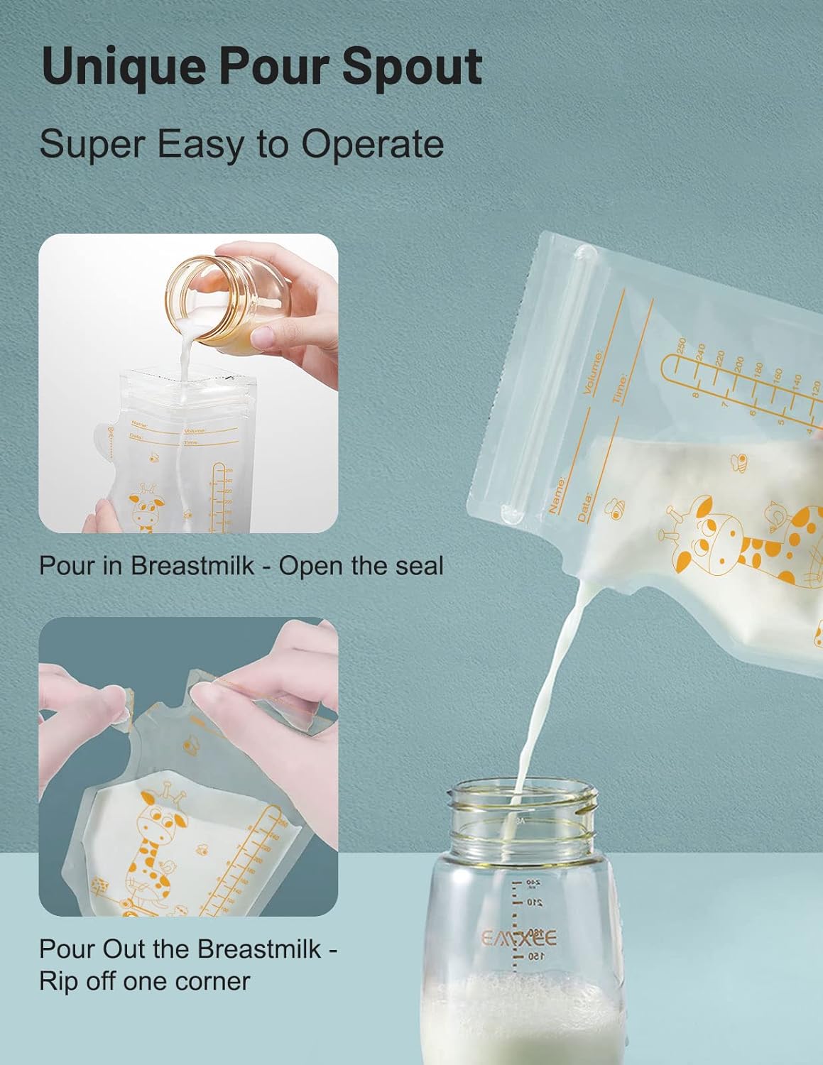 Disposable Breast Milk Storage/Freezer Bags - 250ml / 15pcs